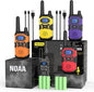 2 Way Radios for Adults Long Range Walkie-Talkies Rechargeable 4 Pack, Multi-purpose NOAA Walkie Talkies with USB 4500mAh Battery for Family Senior Care Working Adventure Camping Hiking Cruise