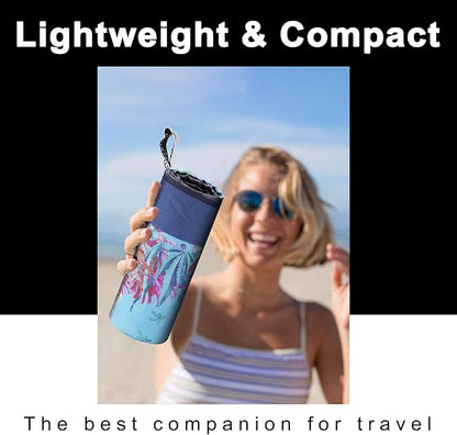 2 Packs Microfiber Beach Towel Quick Dry Sandproof Compact Sand Free Sandless Adult Extra Oversized Towels Clearance Thin Compact Lightweight Sandfree Anti Resistant Fast Drying Packable Sea Turtle