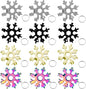 12 Pieces Snowflake Multi Tool Stainless Steel 18-in-1 Snowflake Screwdriver Multitool Bottle Opener Wrench Mens Gifts for Christmas