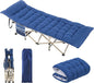 Yaheetech Folding Camping Cot Portable Outdoor Bed for Adults w/Mat & Storage Bag & Carry Bag, Heavy Duty Cots for Outdoor Travel & Office/Home Nap