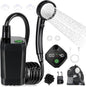 Portable Shower for Camping, [Long-Lasting] Spopal 6000mAh Rechargeable Camping Shower with Intelligent LED Display, 4 Spray Modes, IPX7 Waterproof Outdoor Shower Kit for Hiking, Travel, Car, Pet