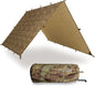 AquaQuest Defender Camping Tarp - Heavy Duty Tent Shelter or Rain Fly - Waterproof Camping Essentials for Hiking, Bushcraft & Hammock