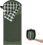 Backpacking Flannel Sleeping Bag Lightweight for Adults Hiking Ultralight Compact Sleeping Bag Portable Warm Weather Summer with Compression Sack