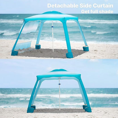 AMMSUN Beach Cabana Sidewall, Additional Privacy Sunwall for AMMSUN 6.2'×6.2' Beach Cabana, Easy Set Up and Take Down