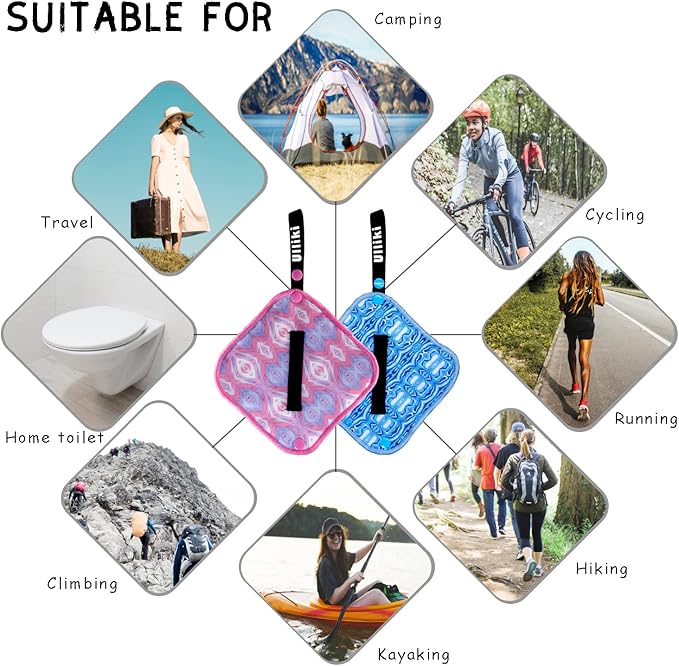 Pee Cloth for Women Hiking, Washable Reusable Camping Toilet Paper, Pee Rag After Using Outdoor Female Urination Device, Hygienic Female Urinal Solution for Women Travel