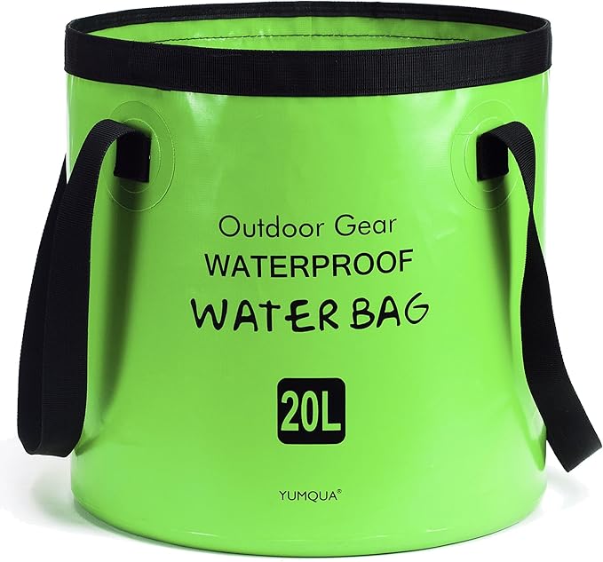 Collapsible Bucket 5 Gallon, Multifunctional Portable Folding Bucket Water Container Wash Basin for Camping Fishing Hiking Traveling Backpacking Outdoor Survival Gardening Car Washing