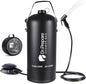 DR.PREPARE Camping Shower, 4 Gallons/5 Gallons Portable Camp Shower with Foot Pump, Dual Shower Options, Large Water Inlet, Portable Outdoor Shower for Camping, Beach, Hiking, Climbing