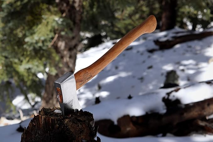 1844 Helko Werk Germany Classic Journeyman Pack Axe - Made in Germany Lightweight and Compact Backpacking Axe and Bushcraft Axe for camping - Head 1.5 lbs, Handle 20 in. (Journeyman) #11441