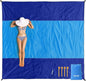 MIULEE Beach Blanket Waterproof Sandproof, Extra Large 78" x 82" Beach Mat Oversized for 4-7 Adults, Portable Beach Accessories Lightweight Outdoor Blanket for Picnic, Travel, Camping, Hiking(Blue)