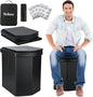 Portable Toilet for Adults, XL Portable Toilet for Camping, 16.5'' Camping Toilet with Lid, Camp Toilet with Handbag, Travel Potty for Camping, Hiking, RoadTrip, Car, Tent, Porta Potty for Adults Kids