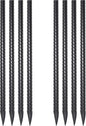 VVOKGO Rebar Stakes 24 Inch Straight Ground Rebar Stakes (8 pcs), Heavy Duty Hook Ground Anchors, Steel Plant Support Garden Stake with Chisel Point end, Hammer Through Hard Soil for Camping