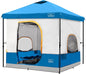 KAMPKEEPER 6 Person Camping Tent, 10x10 Pop Up Canopy Tent with Camping Inner Tent, Converts 10'x10' Straight Leg Canopy into Camping Tent–Fully Vented Roof(Canopy & Frame Included)