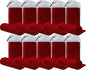10 Pack Cooling Towels Bulk Microfiber Ice Towel Quick Dry Breathable Chilly Sweat Towel Stay Cool Towel for Neck Face Yoga Gym Workout Running Pilates Beach with Carabin Bag, 40x12'', Red