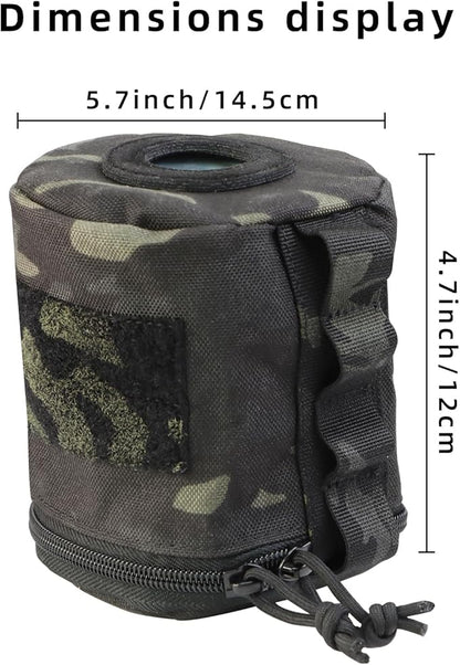 Tactical Toilet Paper Holder Waterproof and Wear-Resistant，Toilet Paper Holder for Outdoor Use, Camping,picnics (Black cp)