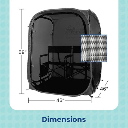 WeatherPod® The Original Shark Tank MyPod™ Mesh 1-2 Person Pop-Up Screen Pod - Keeps Out Bugs, Mosquitos, and Harmful UV Rays - UPF 50 for Maximum Protection from The Sun