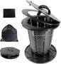 MEETSUN Portable Toilet for Camping,Camping Toilet Portable Hold Up 330Lbs. Adjustable Height Foldable Camp Toilet,Portable Potty for Emergency Situations,Traffic Jams,Camping,Boat.No Light Version.