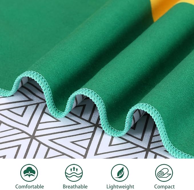 2 Packs Microfiber Oversized Lightweight Thin Beach Towel Compact Sandproof Quick Dry Clearance Towels Extra Large Sand Free Pool Essentials Accessories Women Men Adults Gifts Coconut Tree Pineapple