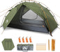 Night Cat Backpacking Tents 2 Persons Fast Setup Hiking Camp Tent with Foldable Pole Double Layers Two Doors Waterproof Lightweight Compact 7x4.4ft