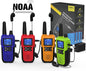 4 Walkie Talkies for Adults Long Range Walkie Talkies Rechargeable - Long Distance Walkie Talkies 4 Pack Family 2 Way Radios Walkie Talkies with Earpiece and Mic Set USB Charger Battery NOAA Alert