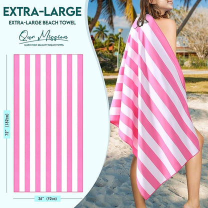 2 Packs Microfiber Oversized Lightweight Thin Beach Towel Sandproof Compact Quick Dry Clearance Towels Extra Large Sand Free Pool Travel Beach Essentials Accessories Women Adult Gift Blue Powder
