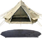 DANCHEL OUTDOOR B2A Waterproof Roomy Interior Yurt Tent, No Center Pole Bell Tent 4/8 Person Family Camping Glamping, 4 Season Hot Tents with Stove Jack 300D Oxford Nylon, 13ft/16.4ft Khaki