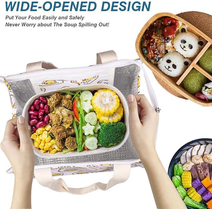 iknoe Insulated Lunch Bag for Women, 9L Durable Wide-Open Foldable & Portable Lunch Tote with Interior Pockets, Water-Resistant Thermal Cooler for Adults Picnic Beach