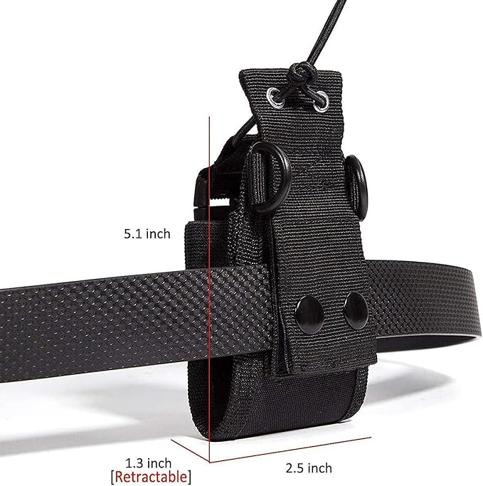 Radio Holder Walkie Talkie Pouch Molle Radio Pouch BaoFeng Radio Holster Strap Radio Case for Duty Belt Compatible with BaoFeng UV5R 888S F8HP Kenwood Icom HYT Arcshell Retevis H777 (4 Pack)