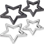 Star Carabiner, Zinc Alloy Heavy Duty Star Shaped Keychain Clip, Carabiner Clip for Camping, Hiking, Fishing