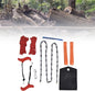 53inch Length High Reach Tree Limb Hand Rope Saw,Hand Rope Chain Saw,Both Sides Teeth Blades Folding Pocket Chainsaw for Tree Limb, Outdoor Camping, Tree Pruning, Hand Rope Chain Saw,53inch Lengt