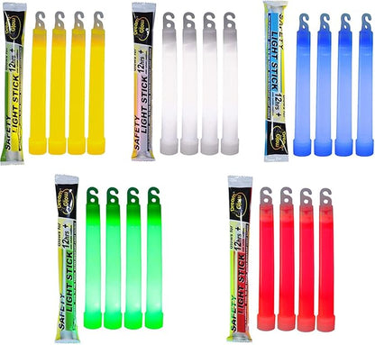 Industrial Grade Glow Sticks(12-90PCS) 6 inches Ultra Bright Emergency Light Sticks for Camping Accessories Hurricane Supplies,Earthquake, Survival Kit More Lasts Over 12 Hours……