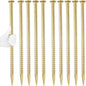 16 Inch Rebar Stakes 1/2 Inch Diameter Galvanized Steel Ground Anchors Heavy Duty Anchoring Spikes for Speed Bump, Parking Curb and Tent (10 Pack)