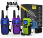 3 Walkie Talkies for Adults Long Range Rechargeable Walkie-Talkies - Long Distance 2 Way Radios Walkie Talkies 3 Pack Walkie Talkies with Earpiece and Mic Set USB Charger Lanyard NOAA Weather Alert