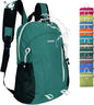 15L Highly Water-resistant Hiking Daypack, Small Backpack Travel Outdoor, Lightweight Day Pack with Tool Loops(Dark Green)
