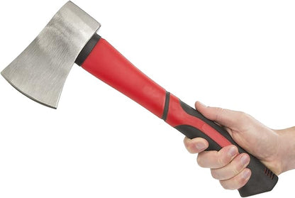 14-Inch Outdoor Camping Axe and Survival Hatchet, Durable Forged Alloy Steel Blade, Unbreakable Fiberglass Handle with Anti-Slip Grip | Perfect for Wood Splitting, Kindling, Chopping, and Throwing Axe