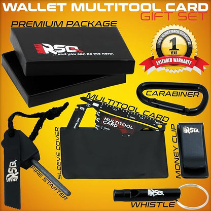 37-in-1 Credit Card Multitool Black Set Men's Gifts for Birthday. Wallet Credit Card Size Multi Tool Gift. Wallet Tool Card All Purpose Tool Gifts for Dad. Cool Tool Gifts For Men Who Want Nothing