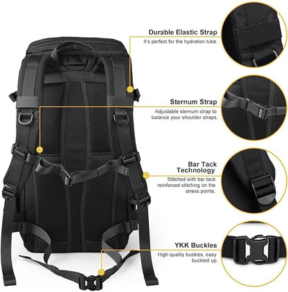 Mardingtop Tactical Backpacks Molle Hiking daypacks for Motorcycle Camping Hiking Military Traveling,25L Backpack