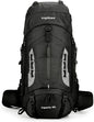 60L Hiking Backpack Lightweight Camping Backpack with Rain Cover Large Waterproof Packable Outdoor Trekking Travel Backpack for Men Women (Black)
