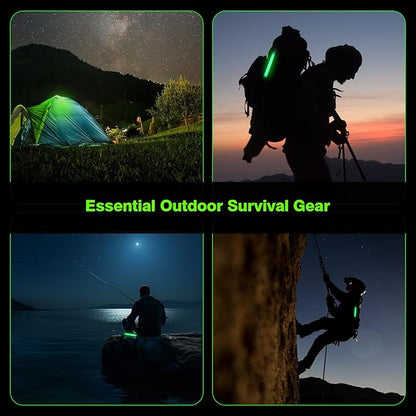 24 Pack Bright Glow Sticks Emergency Green Glow Sticks with 12 Hour Duration Chem Lights Sticks for Camping, Lights Parties, Emergency Light, Survival Kit, Blackout, Kids Activities