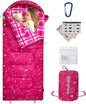 KingCamp 45°F Kids Sleeping Bag, Lightweight Waterproof & Compact Flannel Sleeping Bags Cold Weather & Warm Youth Essentials Gear Accessories for Camping, Fits 10-12 Children up to 5'5" Tall