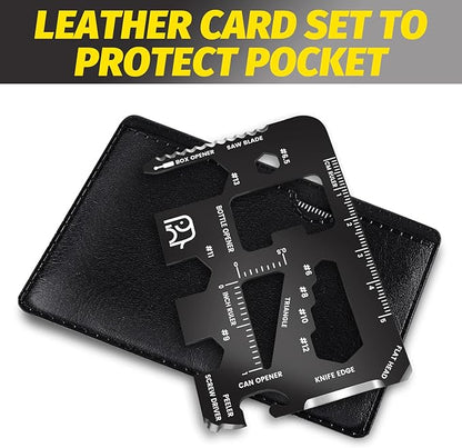 20-in-1 Credit Card Multitools - Stocking Stuffers for Adults, Christmas Gifts - Tools and Gadgets for Men, Women, Him, Dad, Husband, Boys, Teens