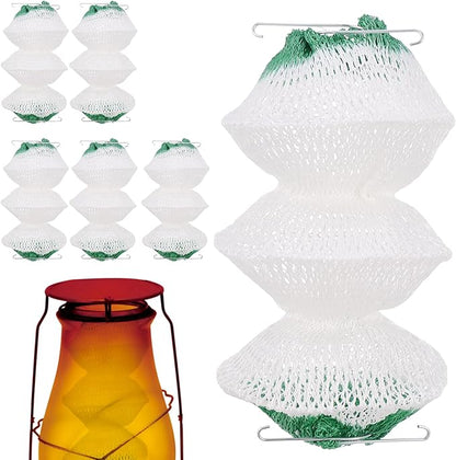 DIVINA VITAE 6Pack Lantern Mantles 3-Layer Gas Lamp Mantles with 2 Install Clip, Propane Lantern Mantles for Outdoor Camping Lights Gas Lantern Kerosene Lantern