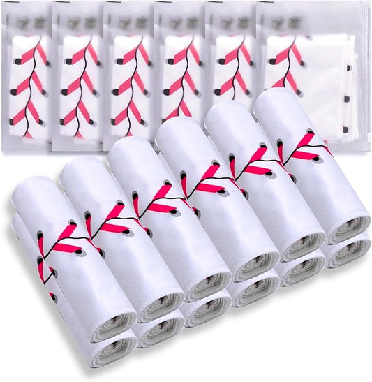 12 Pcs Cooling Towels, Breathable Chilly Towel, Individual Package 40"x12" Microfiber Towel for Coach Gift (White,Baseball)