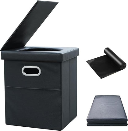 Portable Toilet For Adults,XL Camping Toilet Portable Potty for Adult, Foldable Portable Toilet for Camping Car Boat Hiking Beach RV