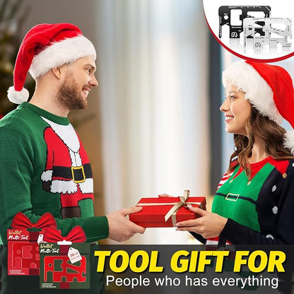 20-in-1 Credit Card Multitools - Stocking Stuffers for Adults, Christmas Gifts - Tools and Gadgets for Men, Women, Him, Dad, Husband, Boys, Teens
