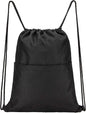 Vorspack Drawstring Backpack Water Resistant String Bag Sports Sackpack Gym Sack with Side Pocket for Men Women
