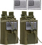 2 Pack Radio Case Radio Holder Molle Tactical Radio Holster Military Heavy Duty Radios Pouch Bag for Baofeng UV-5R F8HP UV-5R GT-3 UV-82 Two Ways Walkie Talkies Compatible with Bags Packs/Duffels