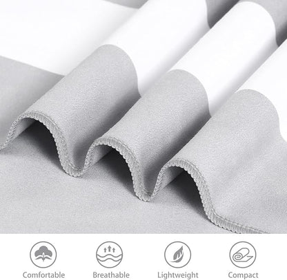 2 Packs Microfiber Oversized Lightweight Thin Beach Towel Sandproof Compact Quick Dry Clearance Towels Extra Large Sand Free Pool Travel Beach Essentials Accessories Women Adult Gift Blue Grey