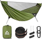 Camping Hammock with Mosquito Net, 2 Person Hammock Tent, Portable, Parachute Nylon for Indoor, Outdoor, Hiking, Backpacking, Backyard, Beach, Travel (Hold Up to 500lbs)