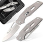 HX OUTDOORS Folding Pocket Knife, Premium D2 Steel Foldable EDC Camping Knife with Titanium Alloy Handle, Portable Clip EDC Tools for Camping Hiking Survival Outdoor, Men Women Gift