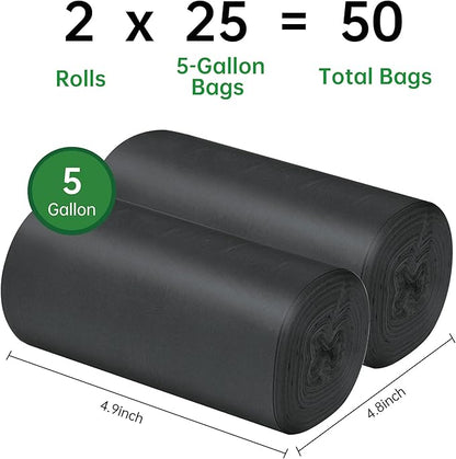 25/50 / 75 Pcs Portable Camping Toilet Bags,5 Gallon Compostable Toilet Replacement Bags for Camping Toilet, Portable Potty Bags for Outdoor Camping